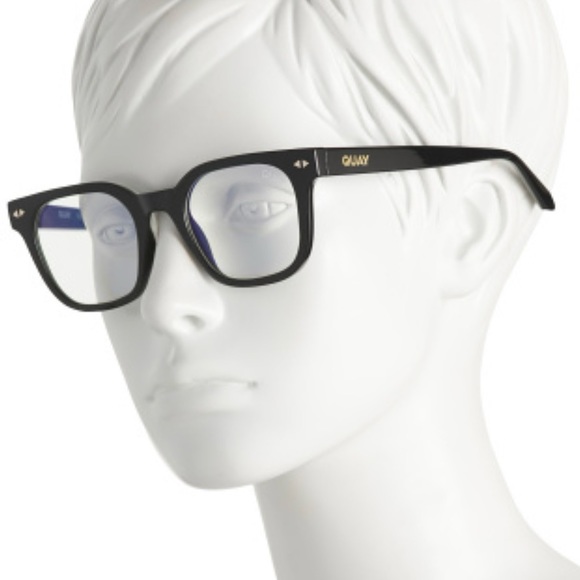 QUAY Page Turner Bluelight Glasses Black Frame Blue Light Blocking Lenses NWT - Picture 4 of 11